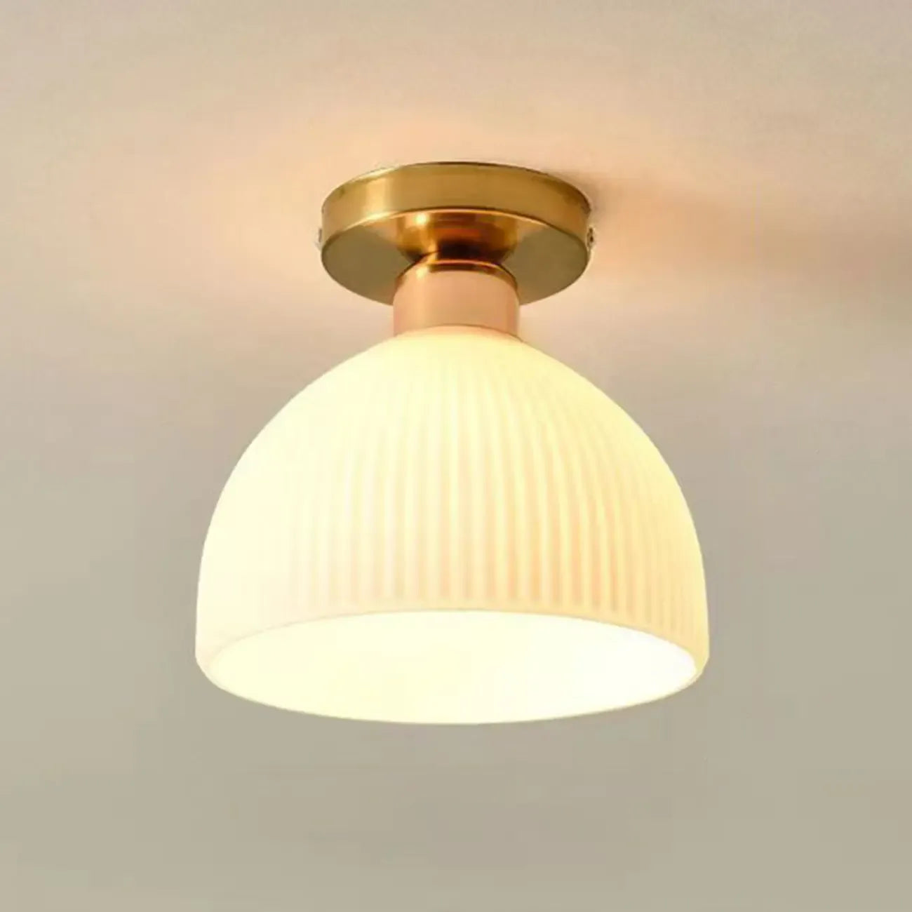 Plafonnier semi-encastré moderne en métal à motif losange pour couloir