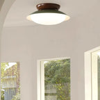 Plafonnier semi-encastré minimaliste à dôme métallique et LED à intensité variable