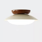 Plafonnier semi-encastré minimaliste à dôme métallique et LED à intensité variable