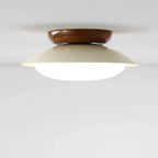 Plafonnier semi-encastré minimaliste à dôme métallique et LED à intensité variable