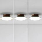 Plafonnier semi-encastré minimaliste à dôme métallique et LED à intensité variable