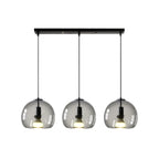 Suspension moderne en verre noir globe pour îlot de cuisine