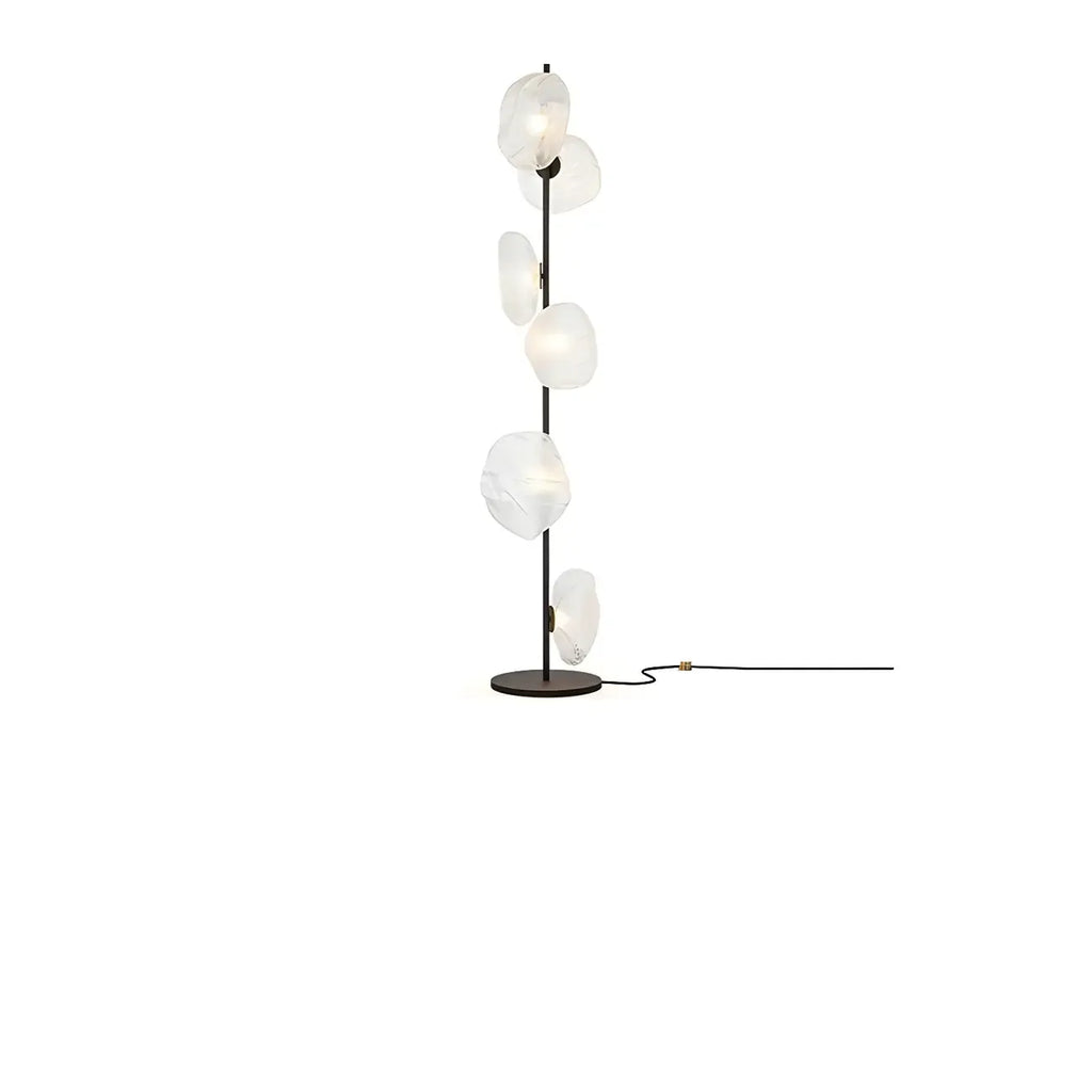 Lampadaire LED moderne en verre prismatique à brancher pour salon