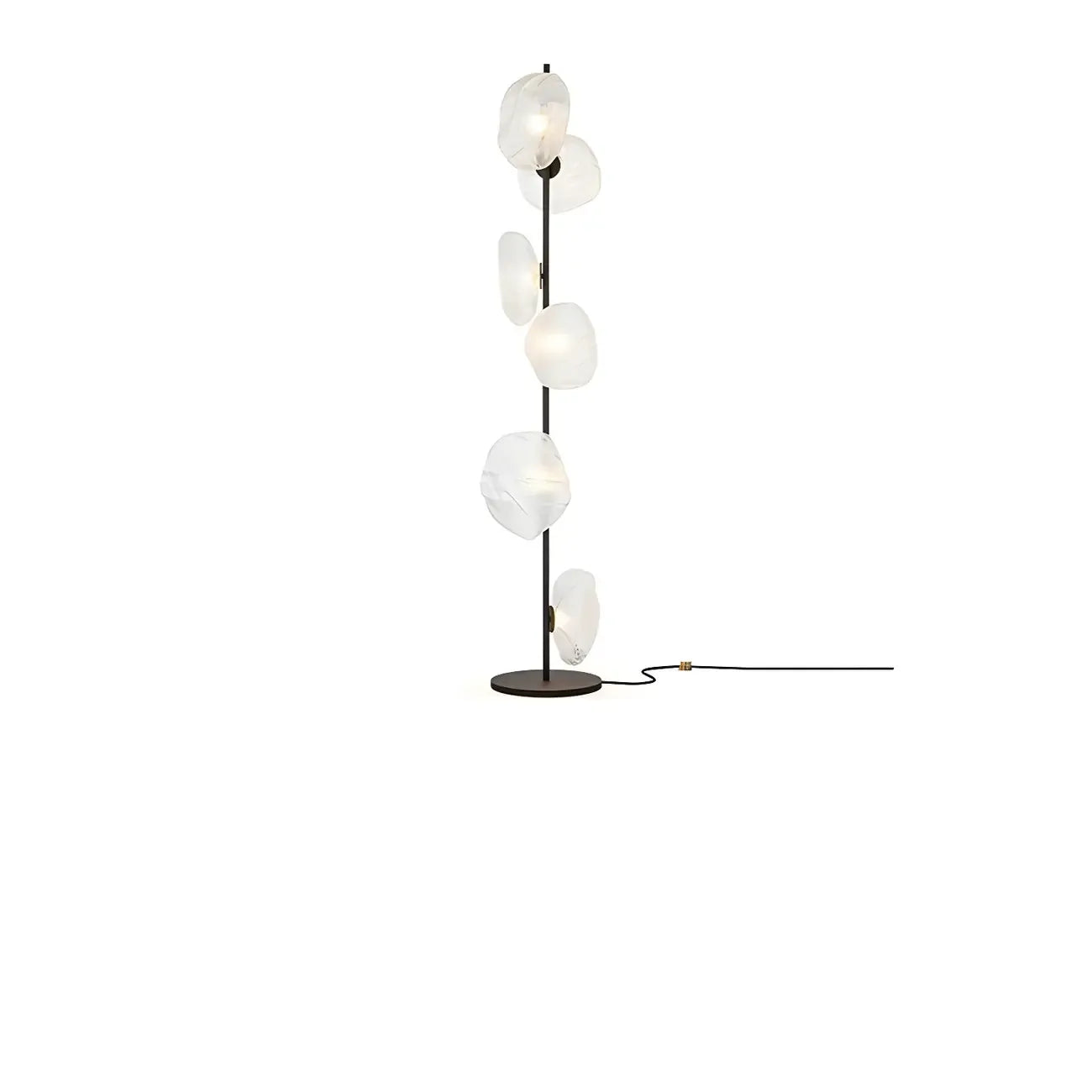 Lampadaire LED moderne en verre prismatique à brancher pour salon