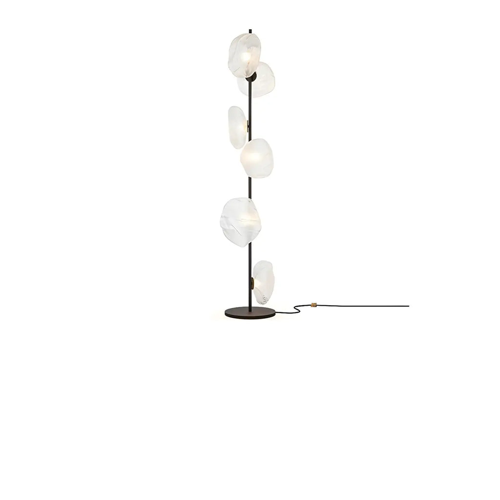 Lampadaire LED moderne en verre prismatique à brancher pour salon
