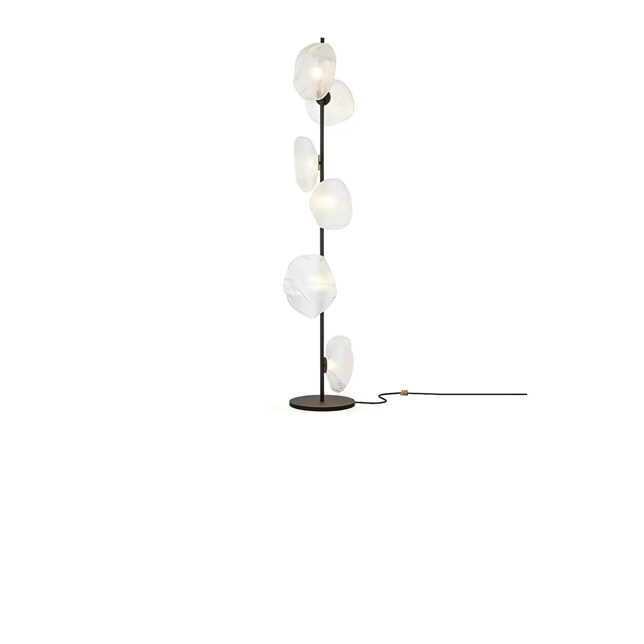 Lampadaire LED moderne en verre prismatique à brancher pour salon