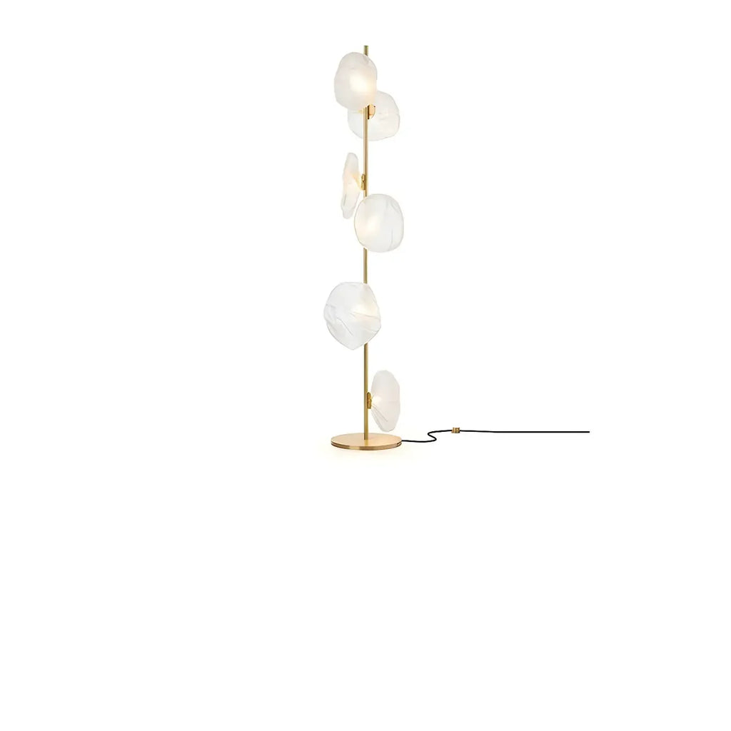 Lampadaire LED moderne en verre prismatique à brancher pour salon