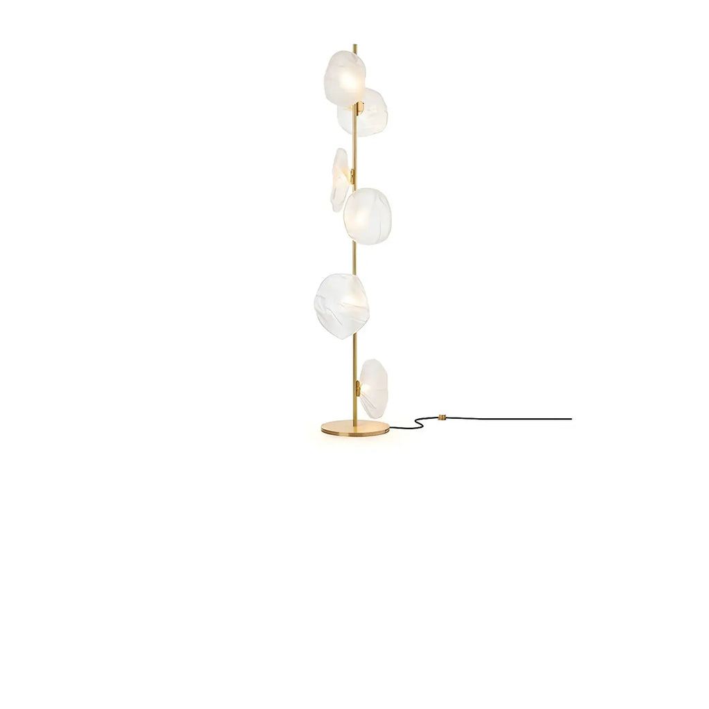 Lampadaire LED moderne en verre prismatique à brancher pour salon