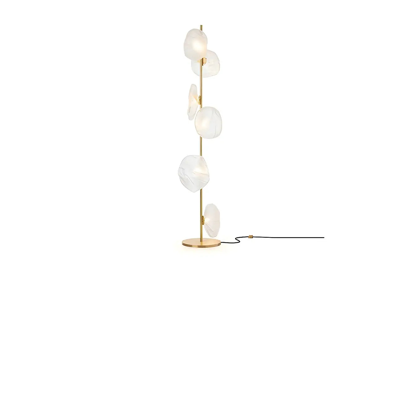 Lampadaire LED moderne en verre prismatique à brancher pour salon