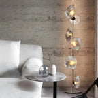Lampadaire LED moderne en verre prismatique à brancher pour salon