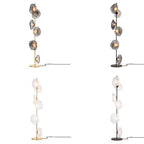 Lampadaire LED moderne en verre prismatique à brancher pour salon