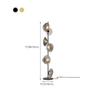 Lampadaire LED moderne en verre prismatique à brancher pour salon