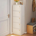 Meuble à chaussures d'entrée moderne en chêne à 5 niveaux avec portes