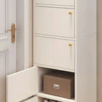 Meuble à chaussures d'entrée moderne en chêne à 5 niveaux avec portes