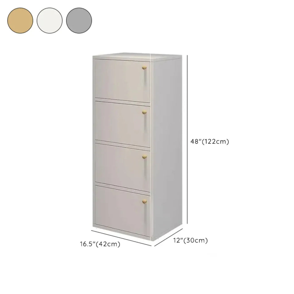 Meuble à chaussures d'entrée moderne en chêne à 5 niveaux avec portes