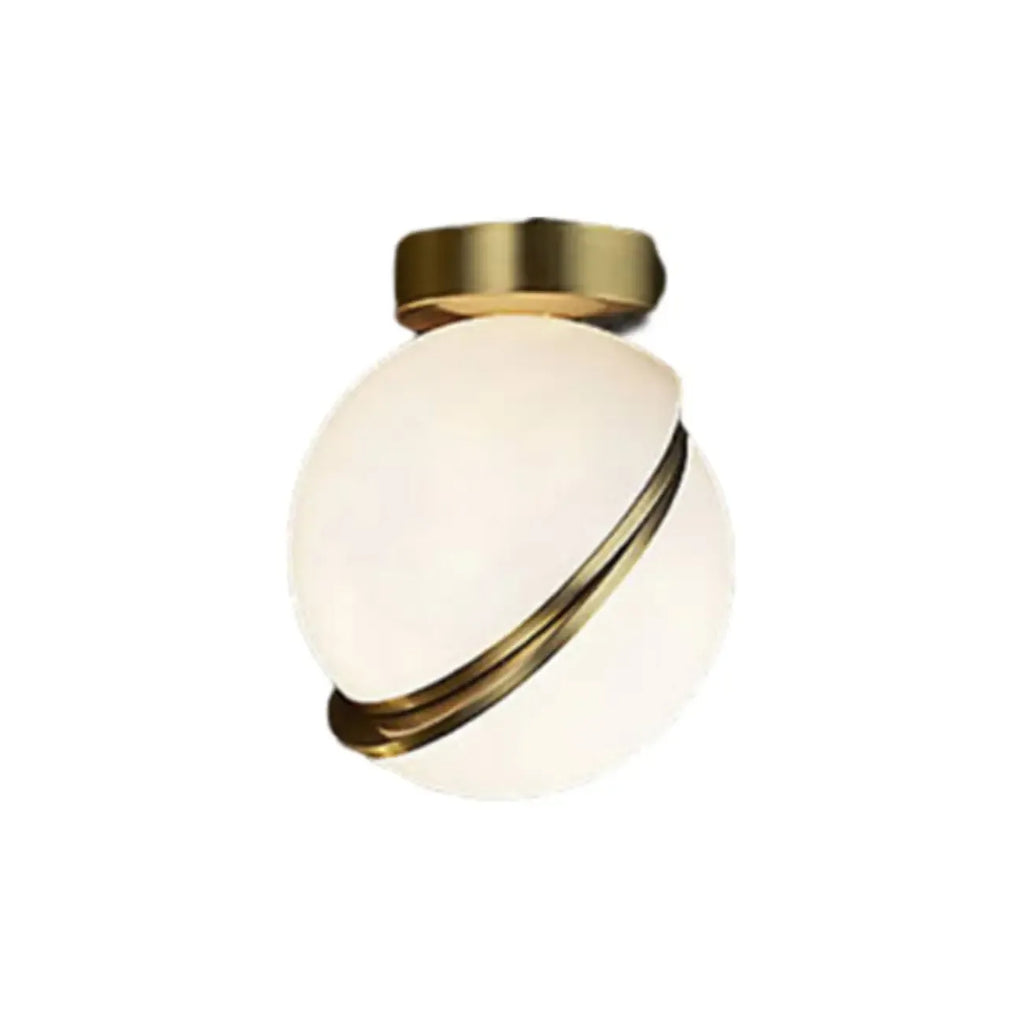 Mini plafonnier sphérique doré élégant