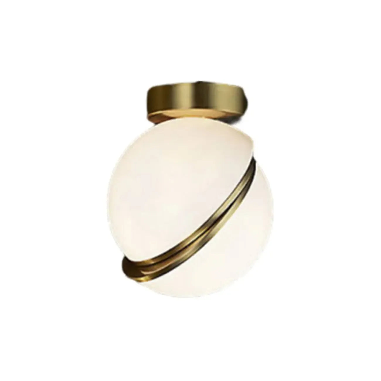 Mini plafonnier sphérique doré élégant