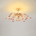 Plafonnier LED moderne à motif floral pour chambre à coucher