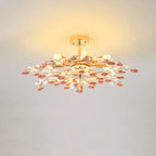 Plafonnier LED moderne à motif floral pour chambre à coucher