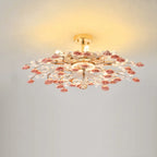 Plafonnier LED moderne à motif floral pour chambre à coucher