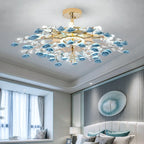 Plafonnier LED moderne à motif floral pour chambre à coucher