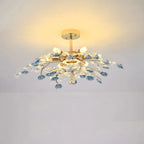 Plafonnier LED moderne à motif floral pour chambre à coucher