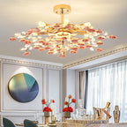 Plafonnier LED moderne à motif floral pour chambre à coucher