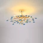 Plafonnier LED moderne à motif floral pour chambre à coucher