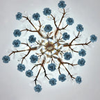 Plafonnier LED moderne à motif floral pour chambre à coucher