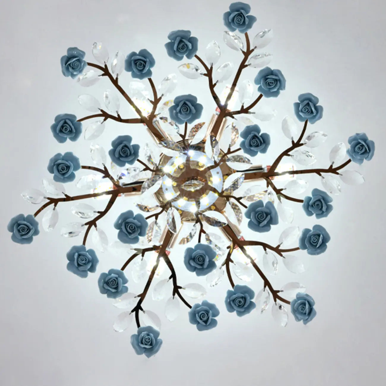 Plafonnier LED moderne à motif floral pour chambre à coucher