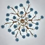 Plafonnier LED moderne à motif floral pour chambre à coucher