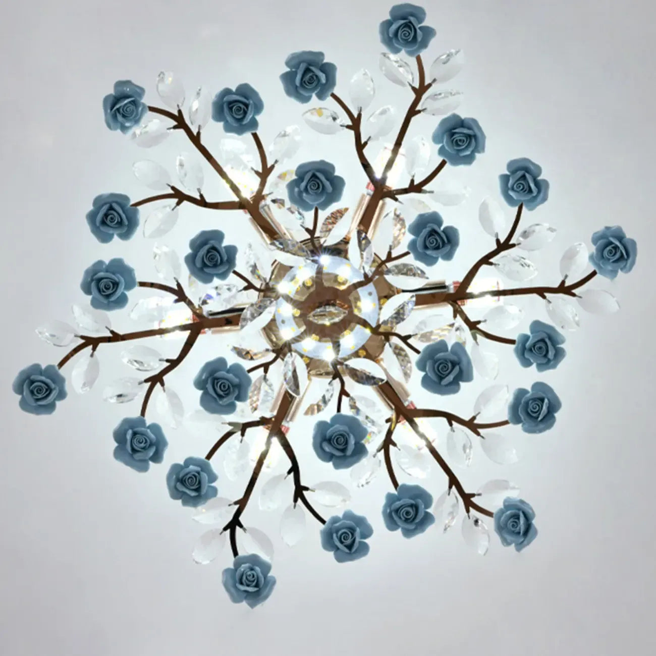 Plafonnier LED moderne à motif floral pour chambre à coucher