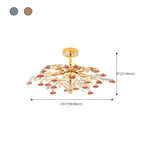 Plafonnier LED moderne à motif floral pour chambre à coucher
