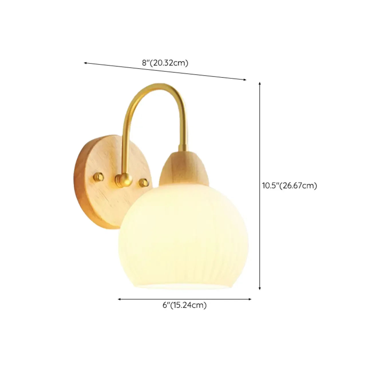 Applique LED semplice da 10 a 14 pollici per illuminazione da camera da letto