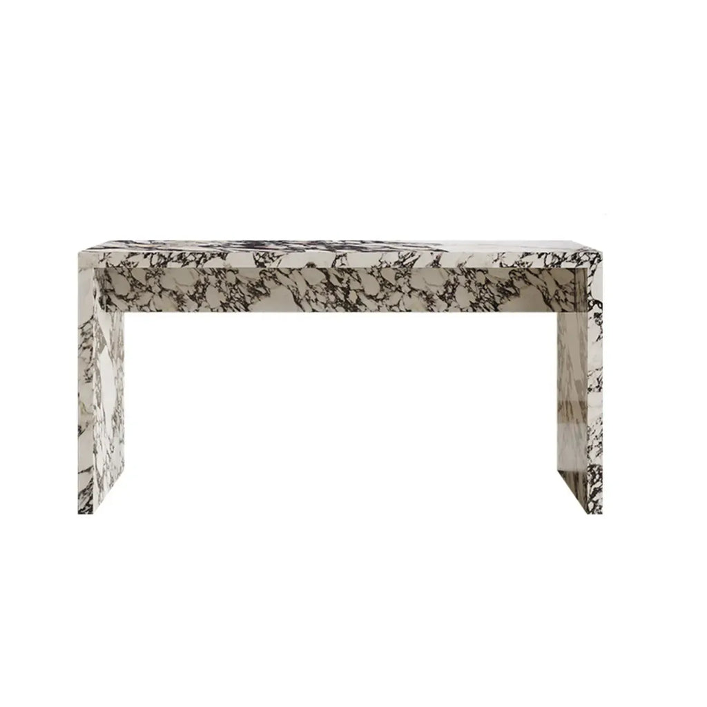 Tables de bar minimalistes en marbre terrazzo blanc pour la cuisine