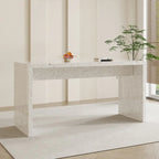 Tables de bar minimalistes en marbre terrazzo blanc pour la cuisine