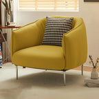 Fauteuil lounge moderne en cuir noir pour salon