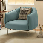 Fauteuil lounge moderne en cuir noir pour salon