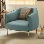 Fauteuil lounge moderne en cuir noir pour salon