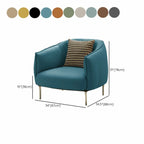 Fauteuil lounge moderne en cuir noir pour salon