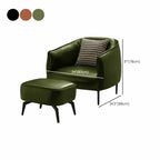 Fauteuil lounge moderne en cuir noir pour salon