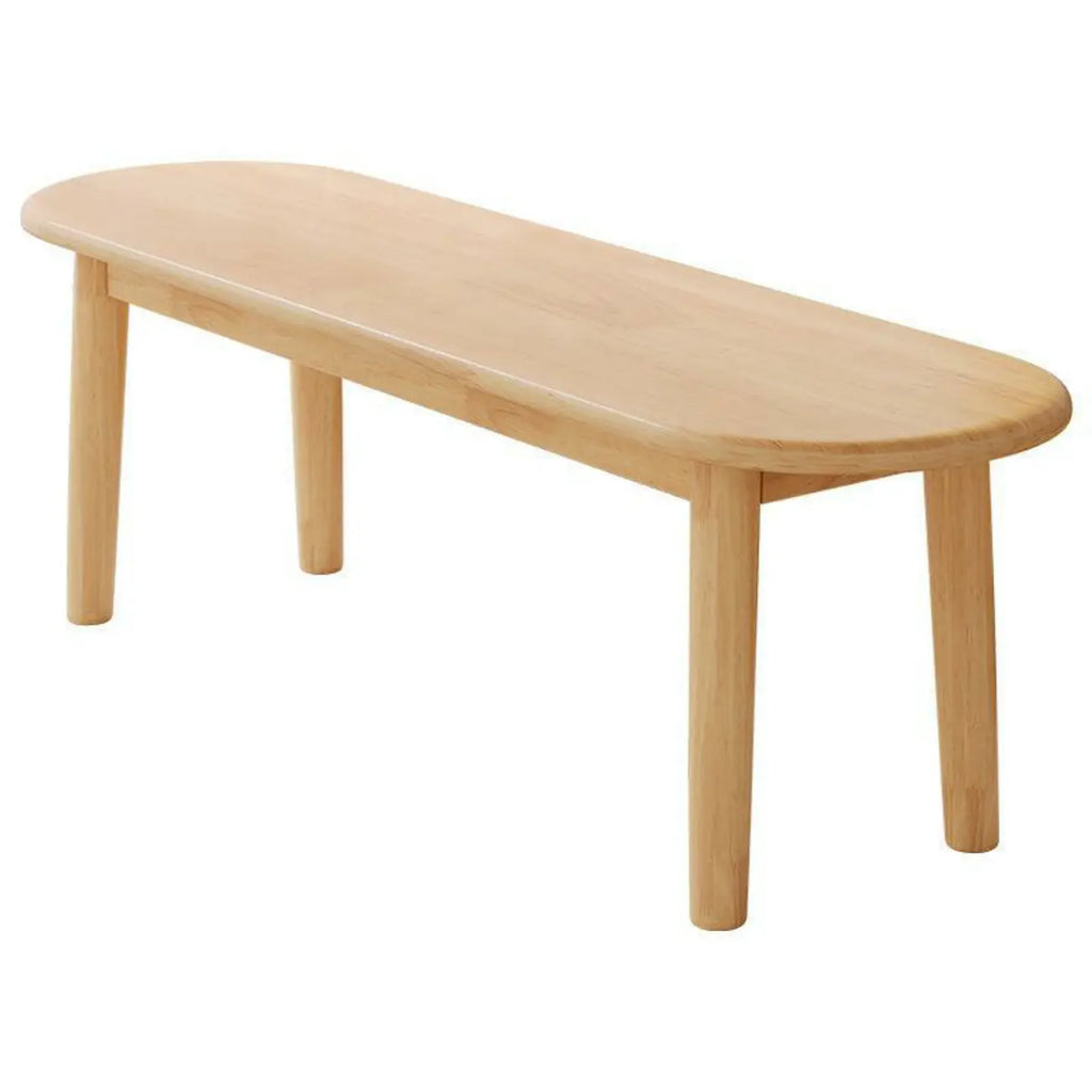 Banc Art Déco en bois massif naturel avec pieds droits