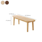 Banc Art Déco en bois massif naturel avec pieds droits