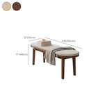 Banc Art Déco en bois massif naturel avec pieds droits