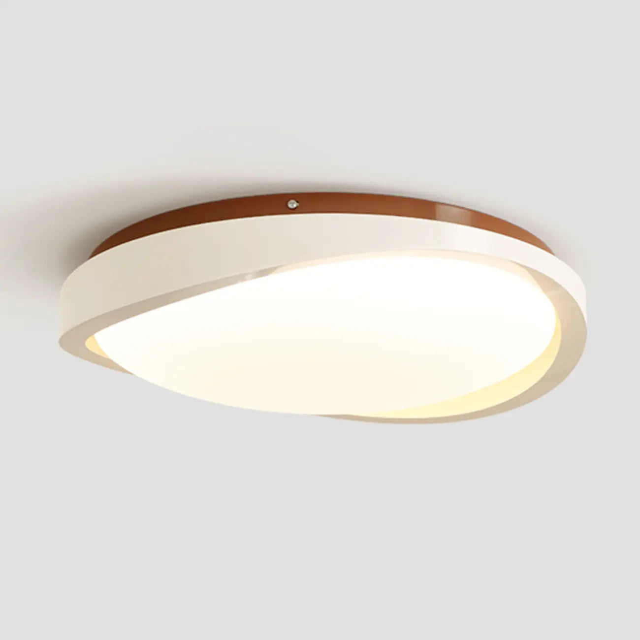 Plafonnier LED rond blanc moderne à intensité variable, encastré