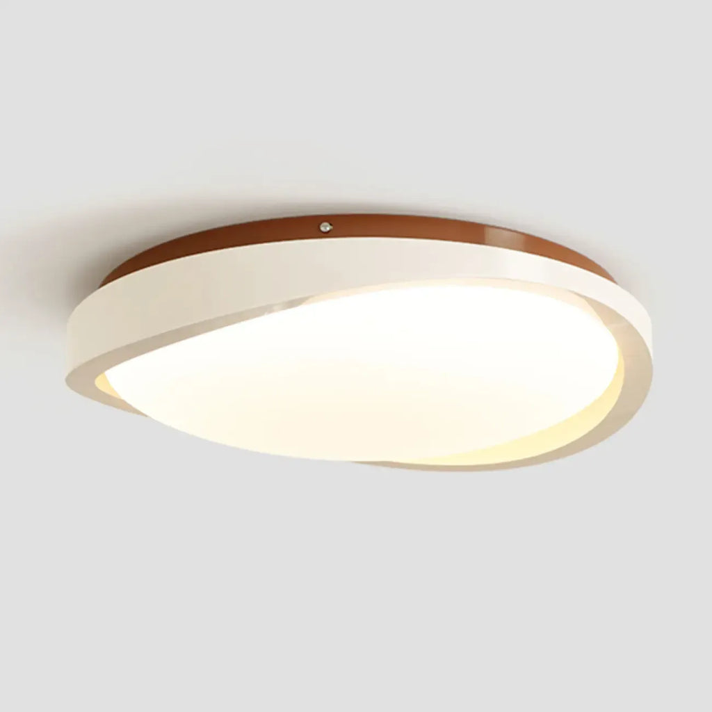 Plafonnier LED rond blanc moderne à intensité variable, encastré