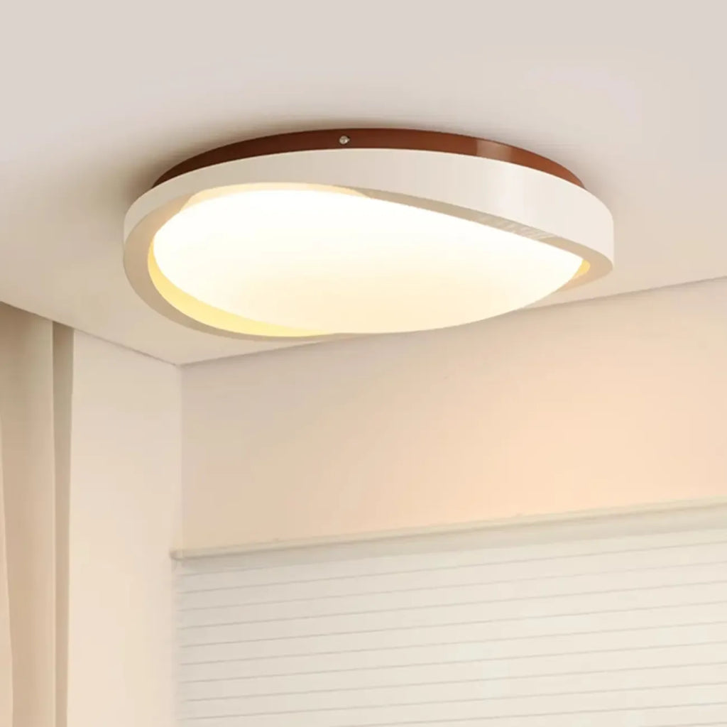 Plafonnier LED rond blanc moderne à intensité variable, encastré