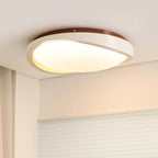 Plafonnier LED rond blanc moderne à intensité variable, encastré