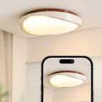 Plafonnier LED rond blanc moderne à intensité variable, encastré