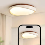 Plafonnier LED rond blanc moderne à intensité variable, encastré